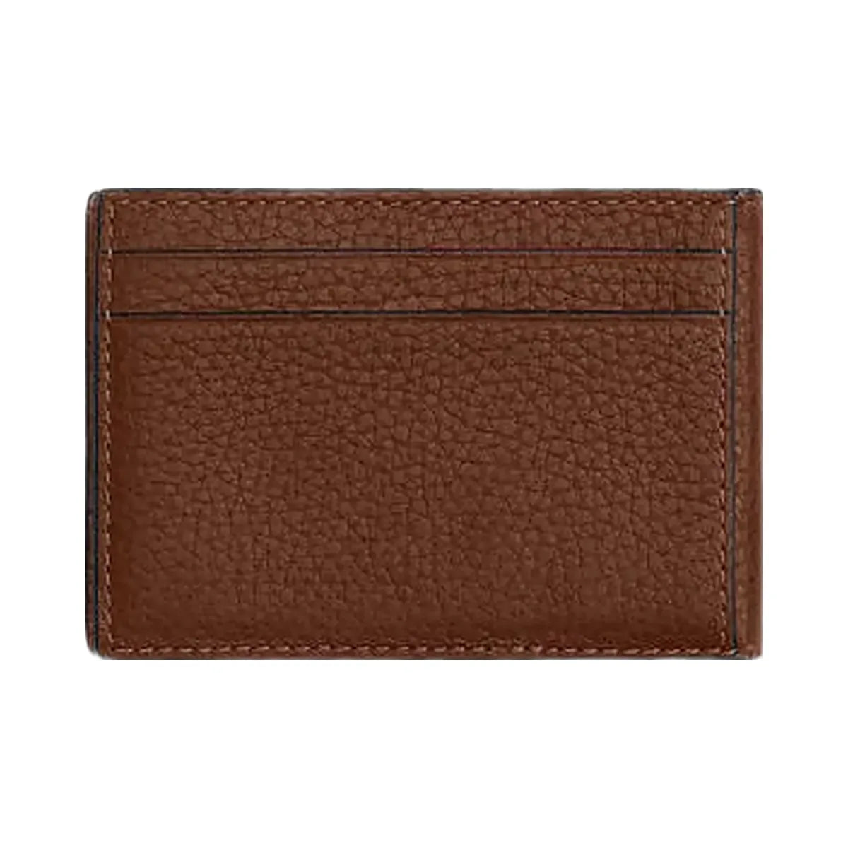 Coach Compact Billfold Wallet Pebbled Leather-Saddle