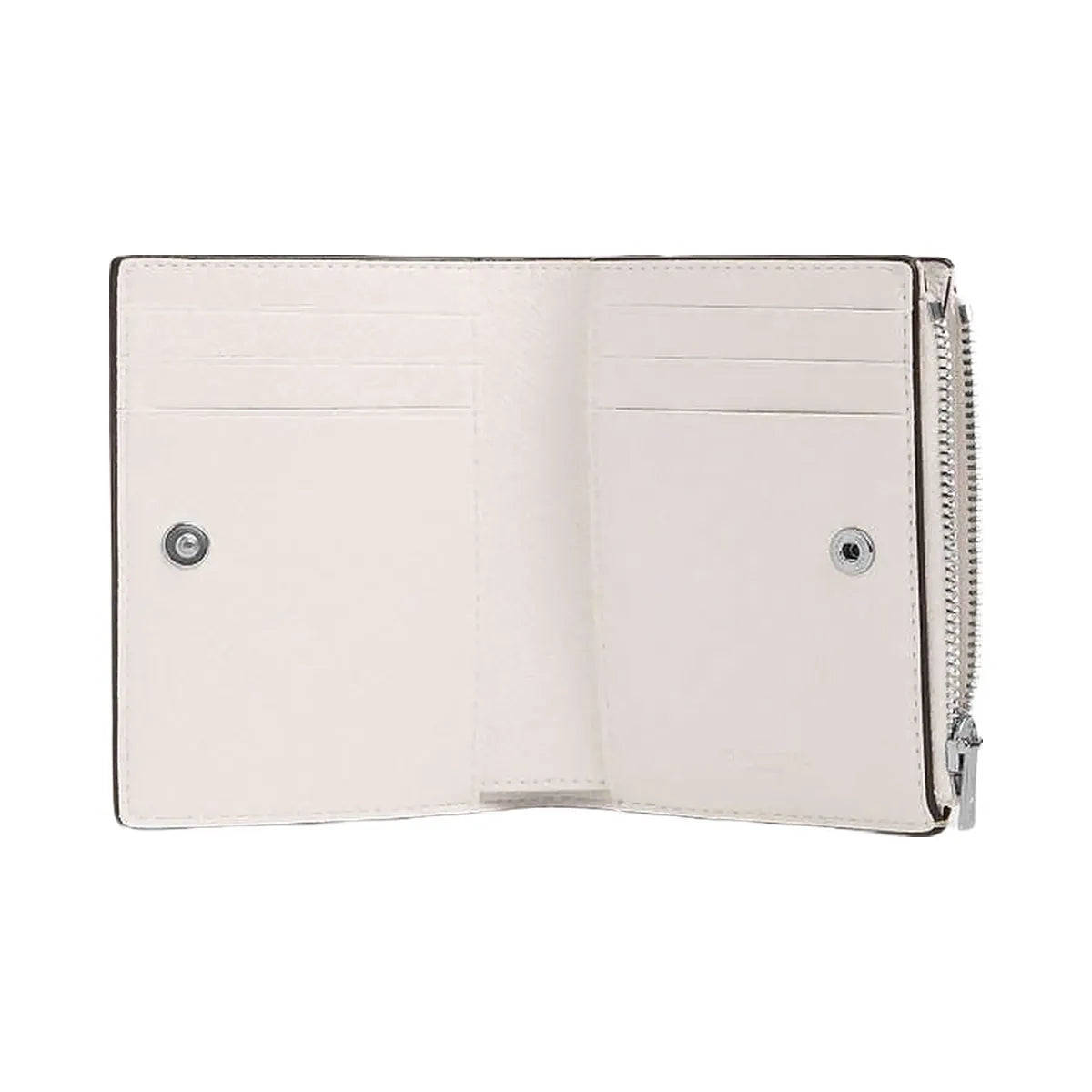Coach Bifold Wallet Crossgrain Leather-Silver-Chalk