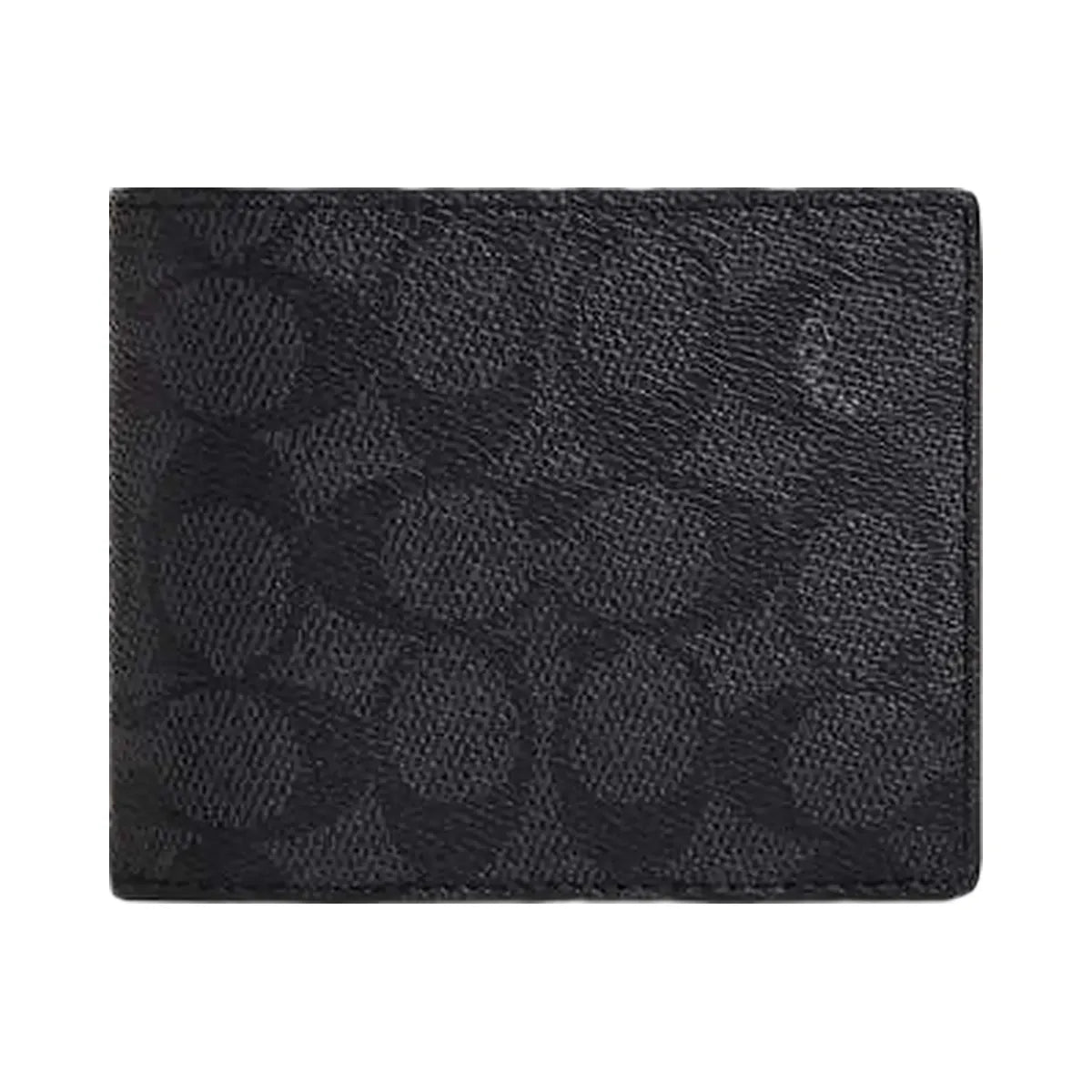 Coach 3 In 1 Wallet In Signature Canvas Signature Canvas-Charcoal-Black