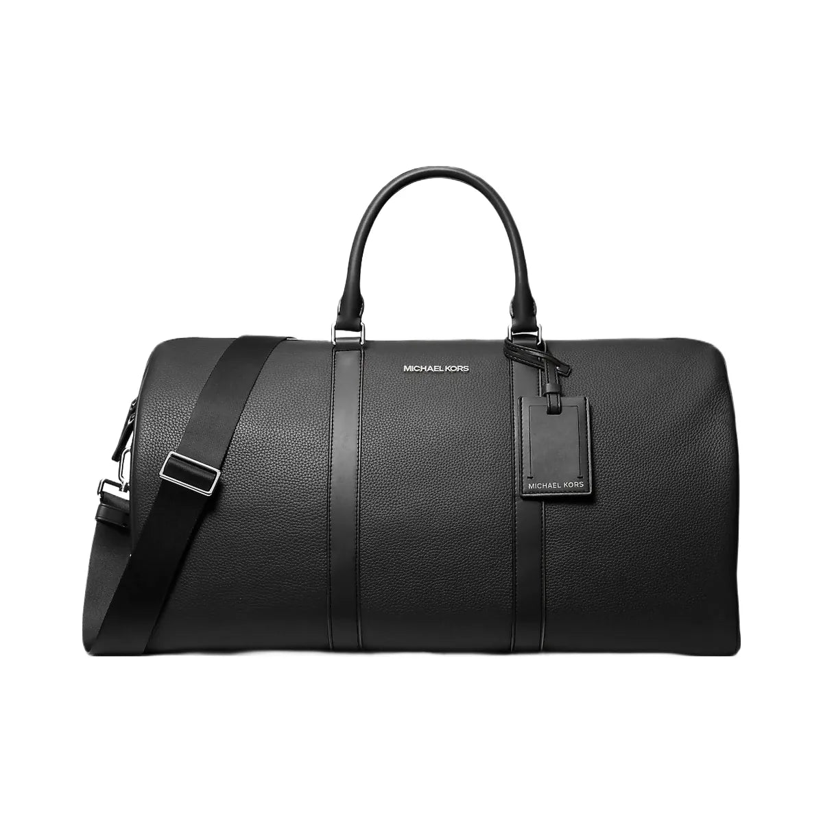 Michael Kors Cooper Pebbled Leather Duffel Bag Black