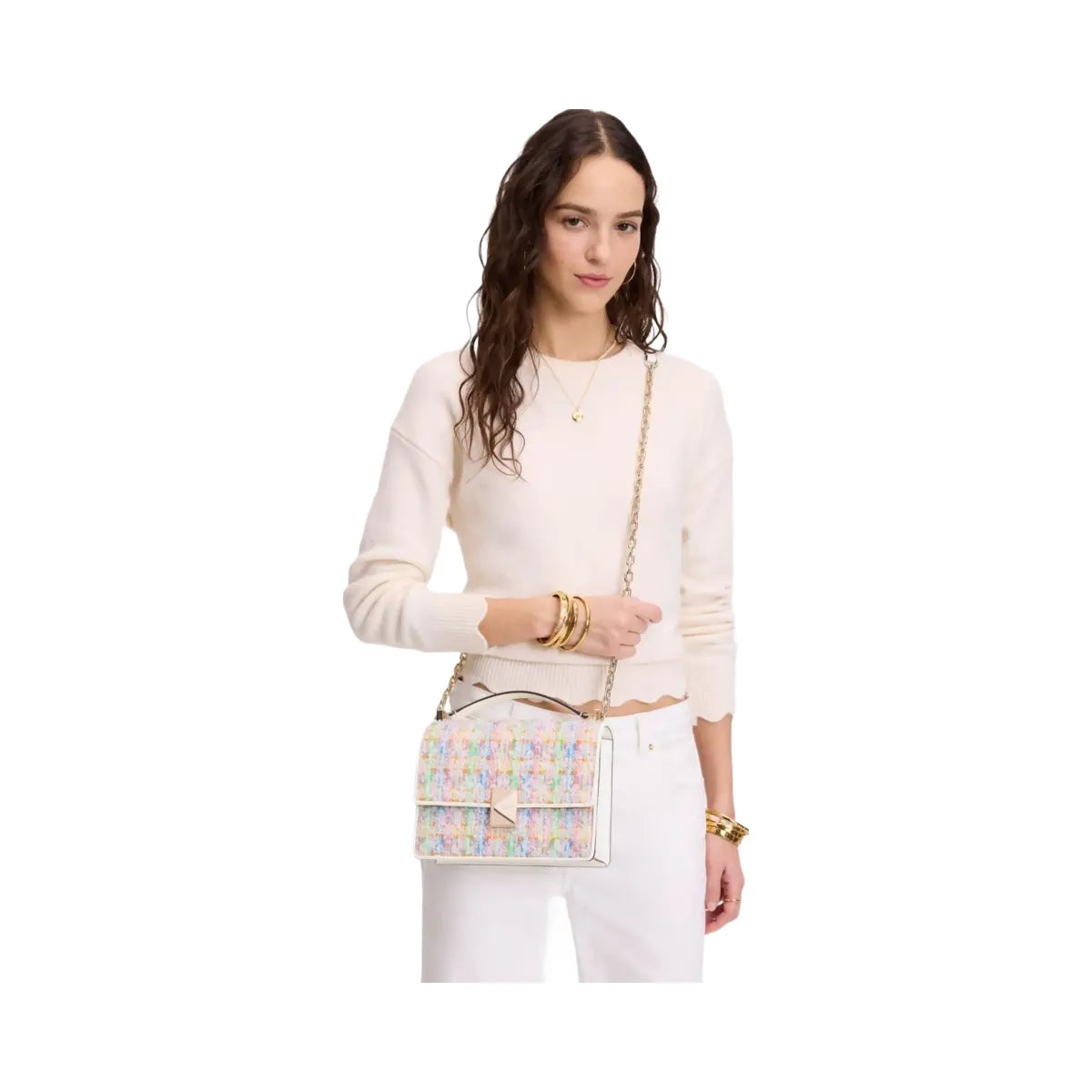 Kate Spade Deco Tweed Chain Shoulder Bag Multi
