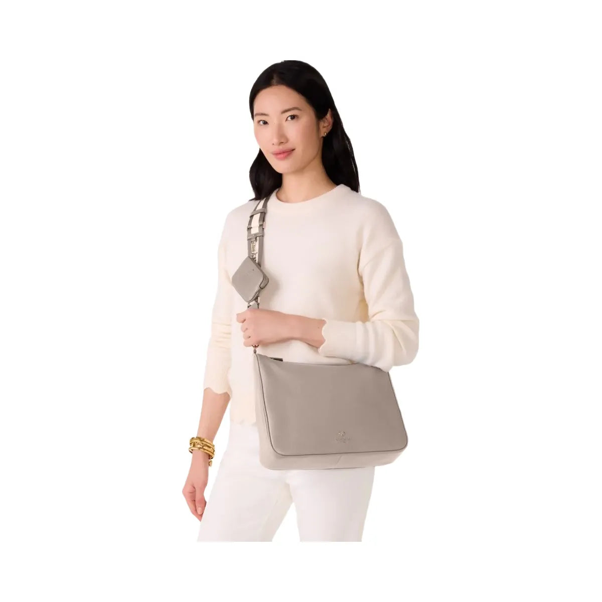 Kate Spade Emma Large Crossbody Bag Cozy Grey