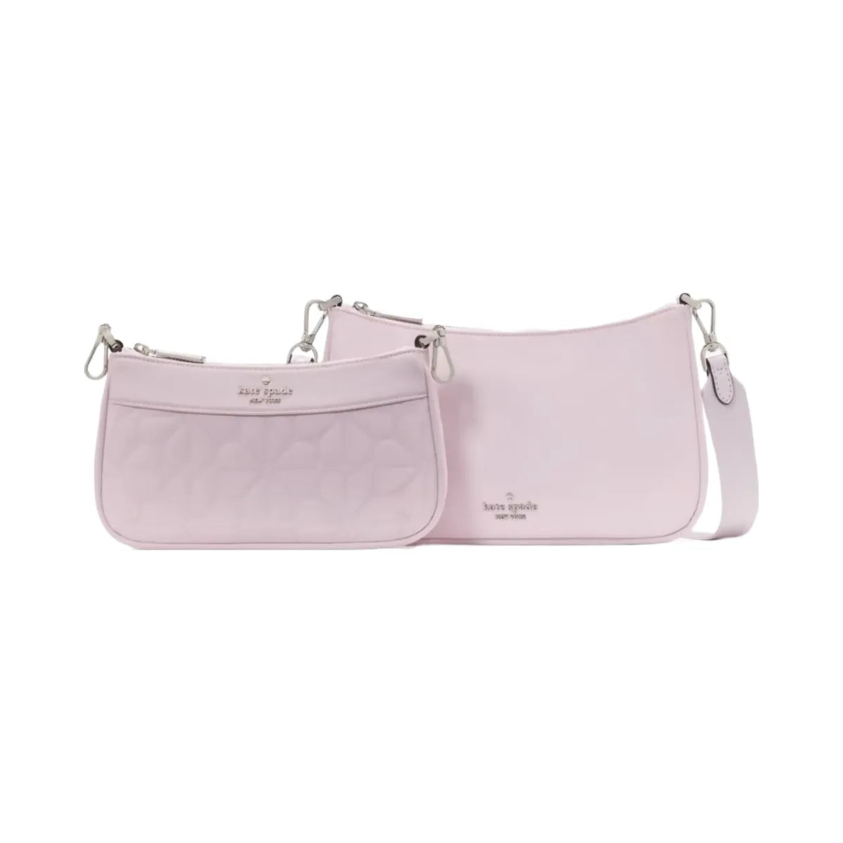 Kate Spade Duet Quilted Fabric Small Crossbody Pale Amethyst