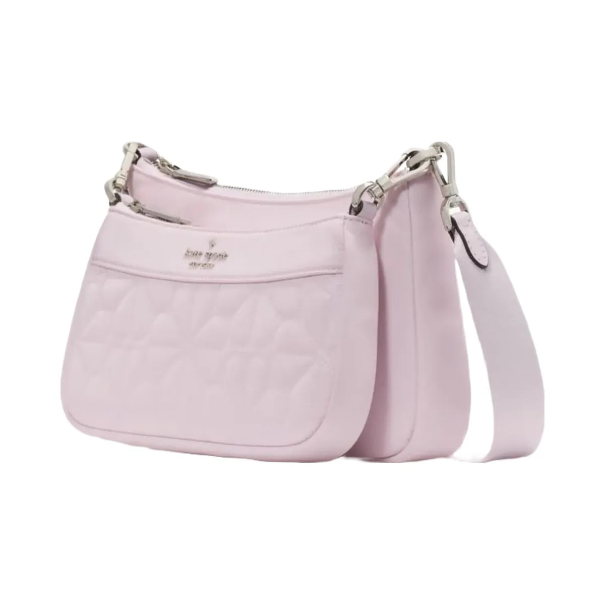 Kate Spade Duet Quilted Fabric Small Crossbody Pale Amethyst