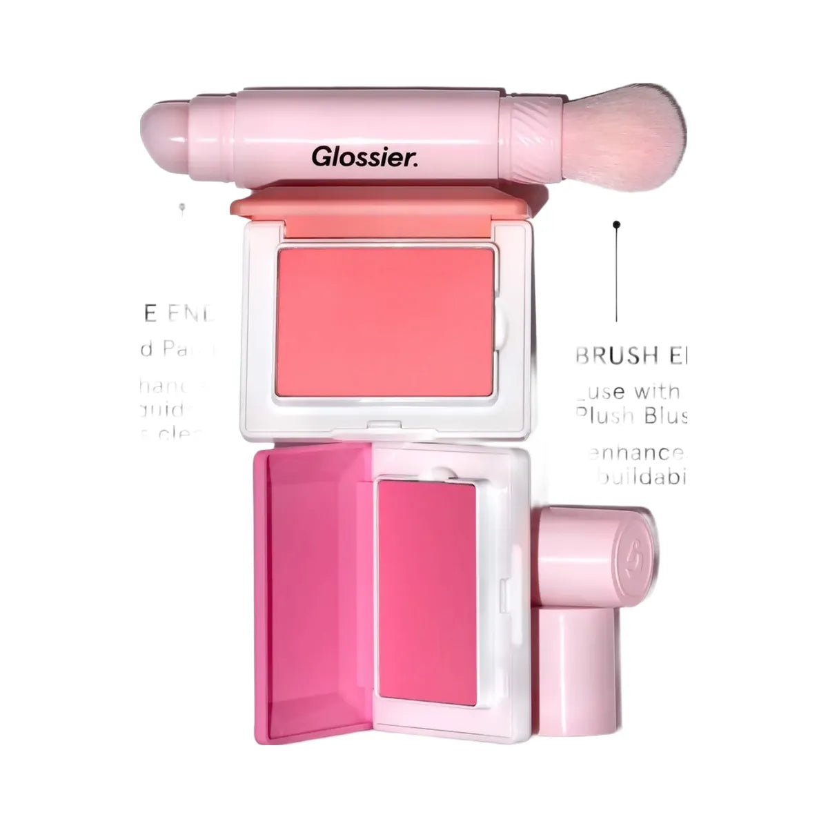 Glossier Cloud Paint Dual-Ended Cheek Blush Brush