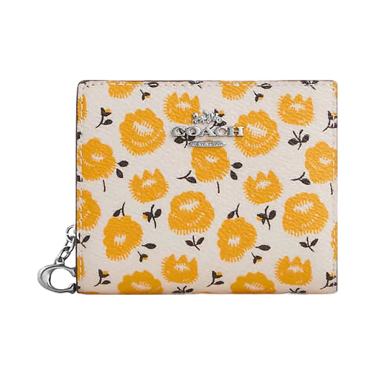 Coach Snap Wallet With Floral Print Sv-Chalk-Buttercup Multi