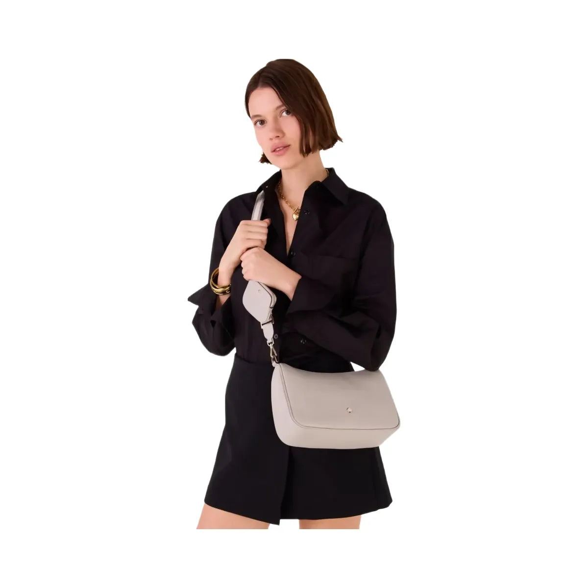 Kate Spade Emma Shoulder Bag Cozy Grey