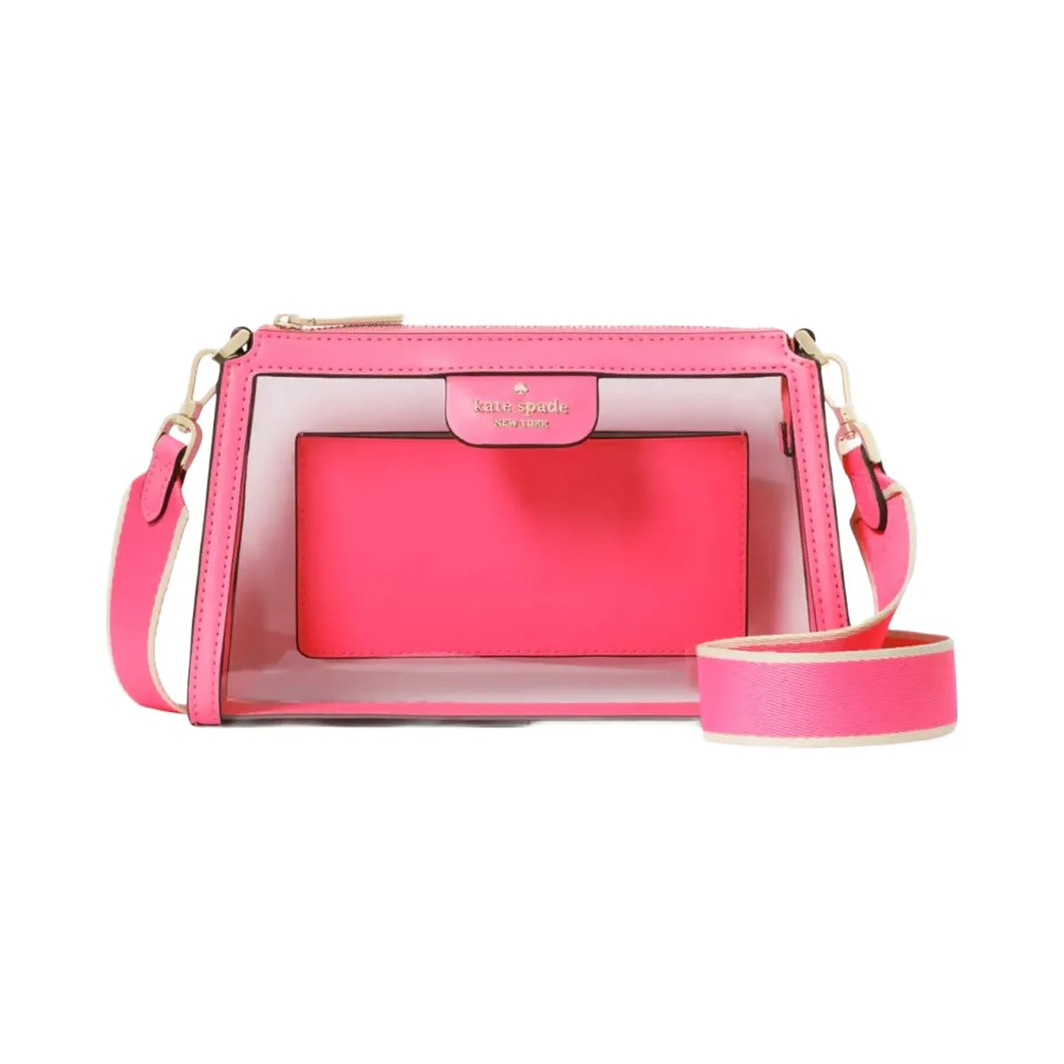 Kate Spade Clare Clear Small Crossbody Wild Pink