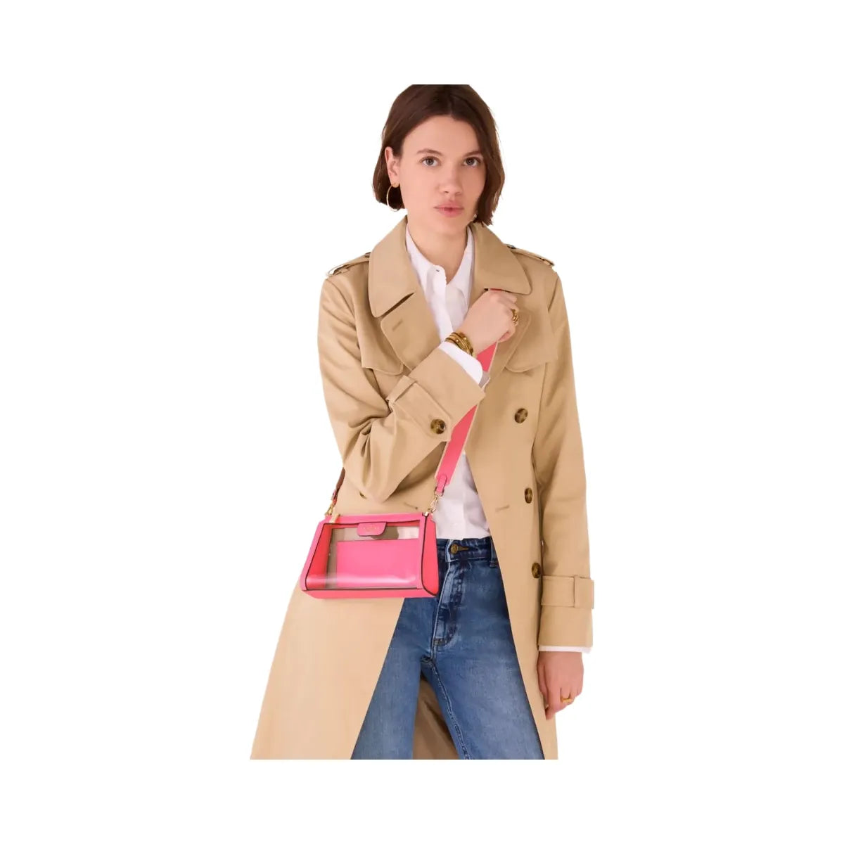 Kate Spade Clare Clear Small Crossbody Wild Pink