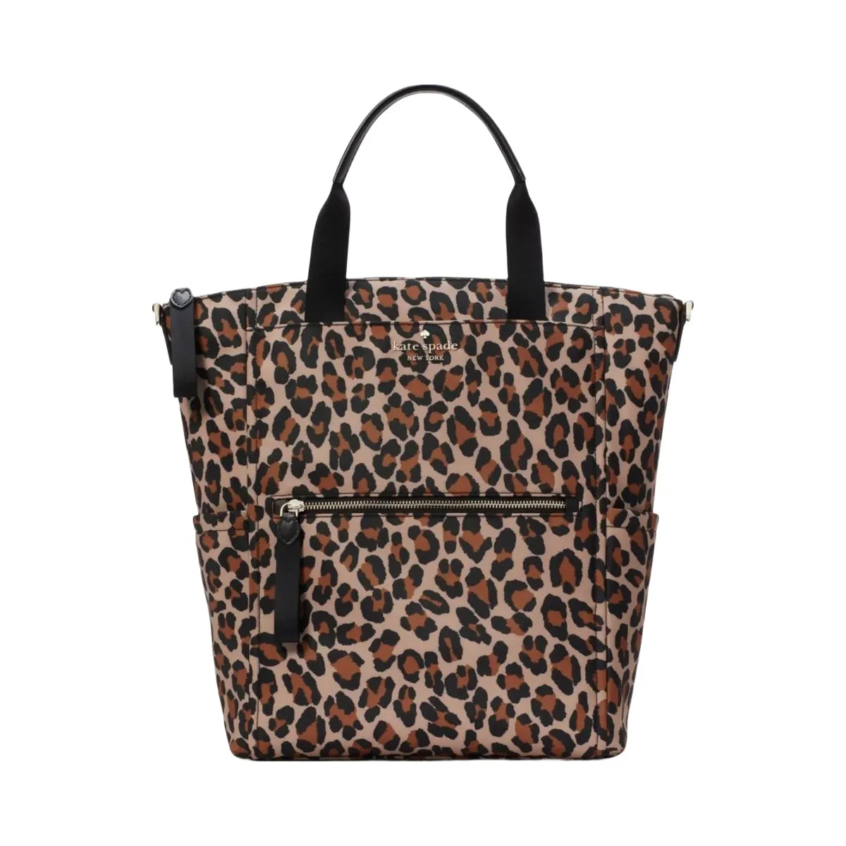Kate Spade Chelsea Spotted Leopard Large Convertible Backpack Brown Multi