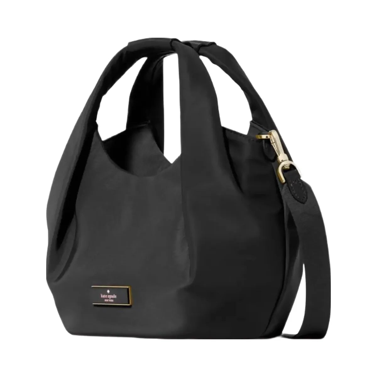 Kate Spade Carter Nylon Small Pleated Crossbody Black