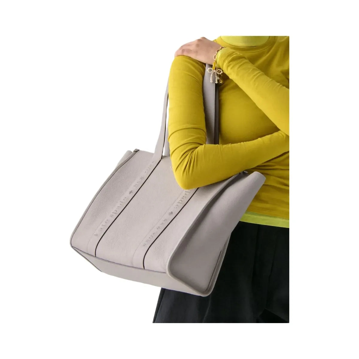 Kate Spade Kip Leather Large Tote Cozy Grey