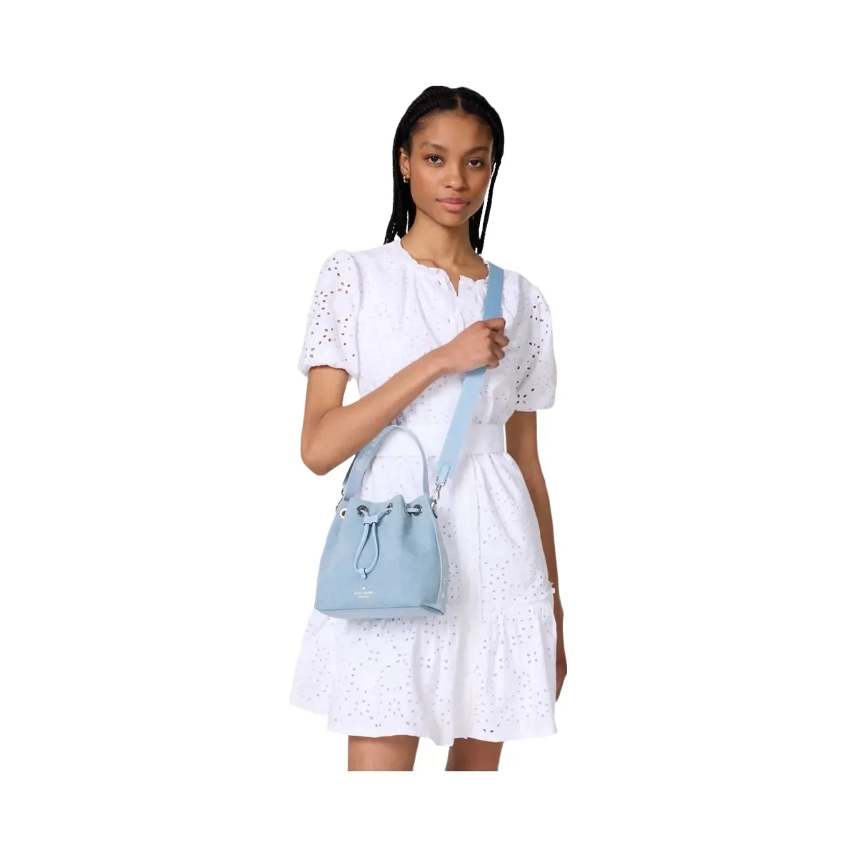 Kate Spade Kip Denim Bucket Bag Blue Multicolor