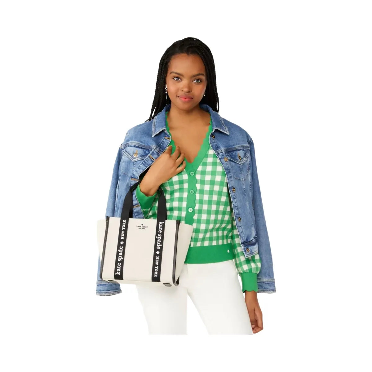 Kate Spade Kip Canvas Small Tote Natural Multi