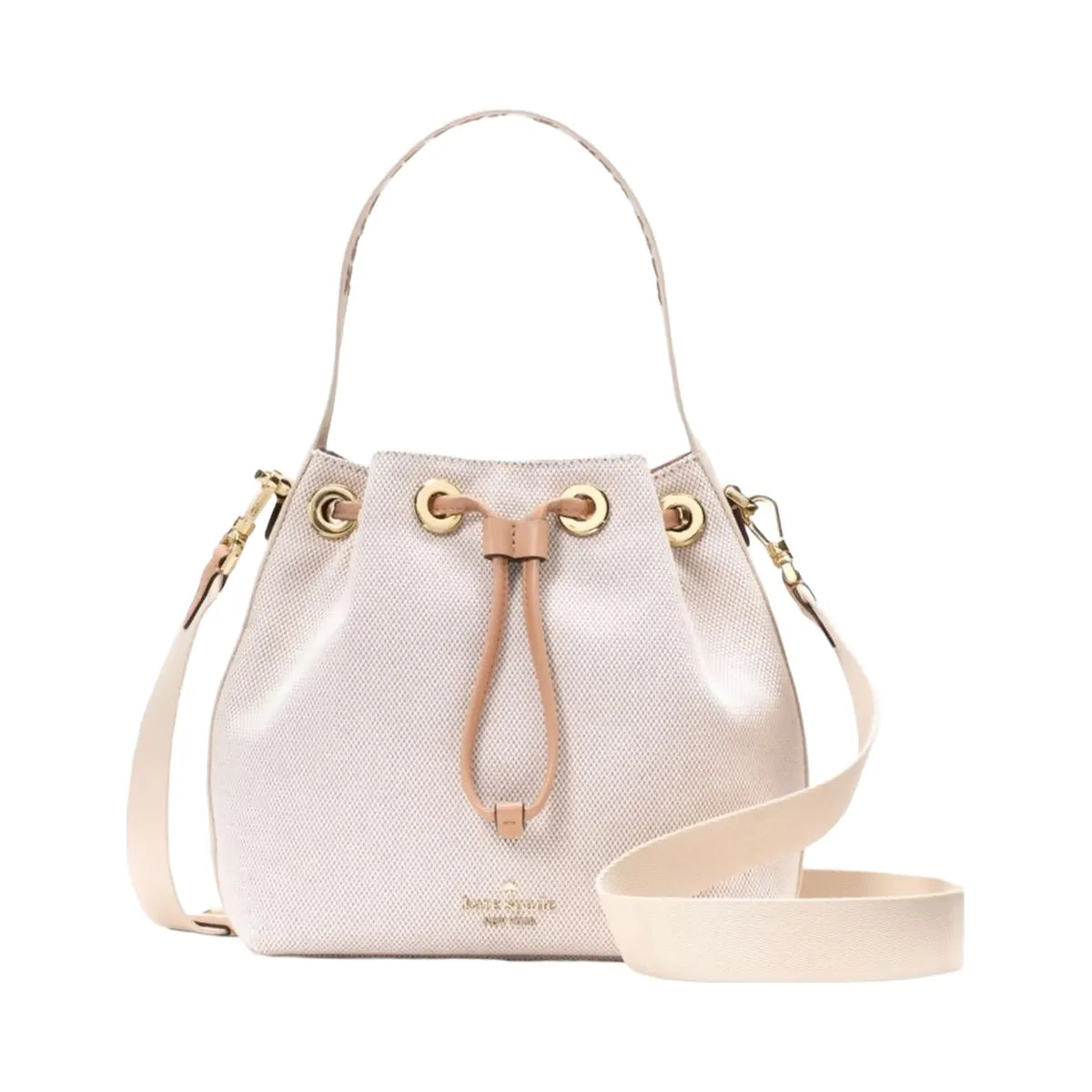 Kate Spade Kip Canvas Bucket Bag Light Fawn Multi