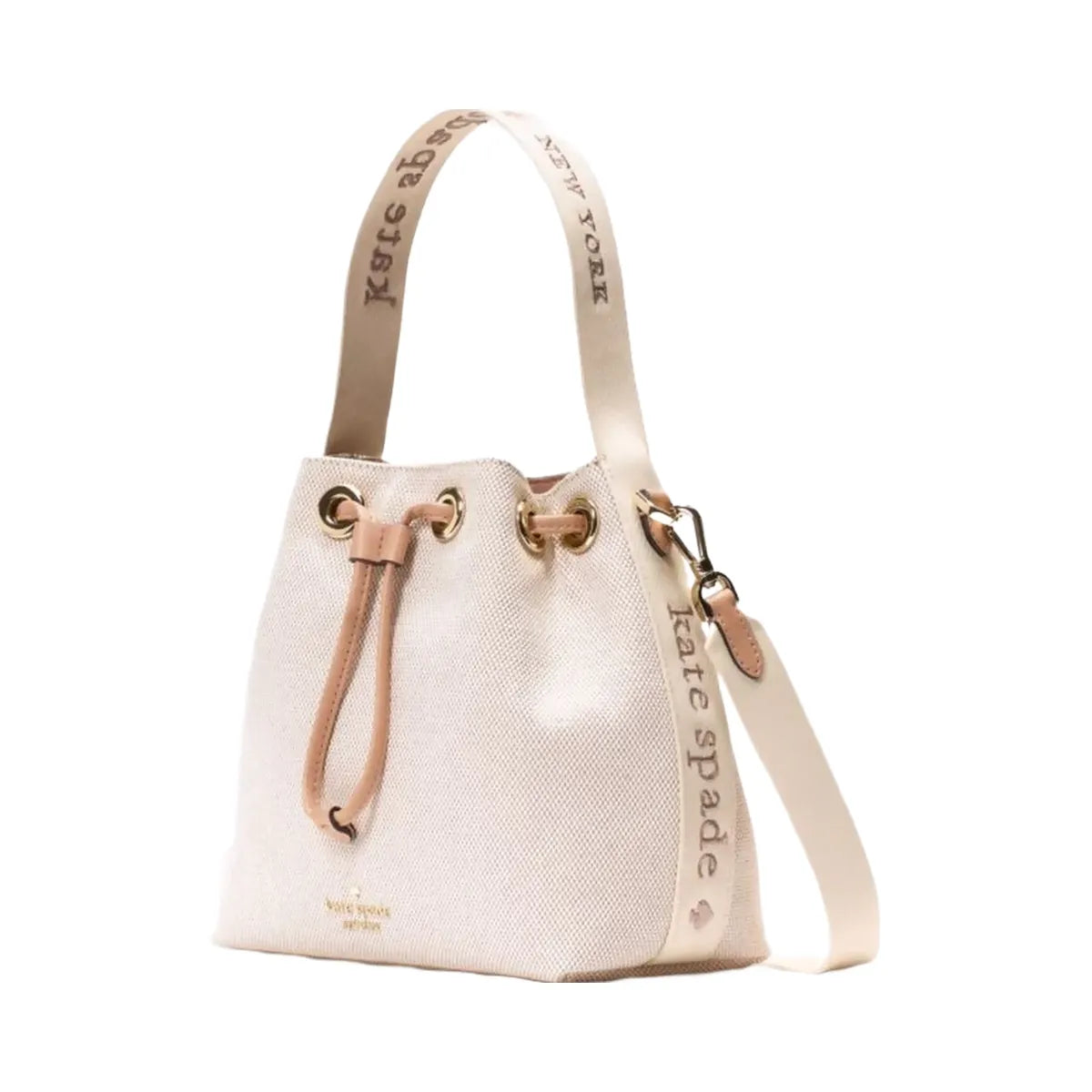 Kate Spade Kip Canvas Bucket Bag Light Fawn Multi