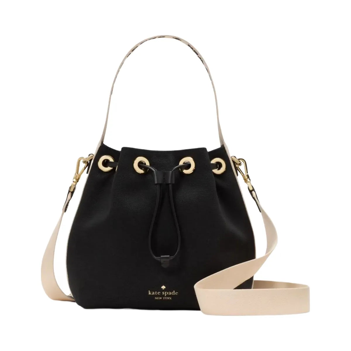 Kate Spade Kip Canvas Bucket Bag Black