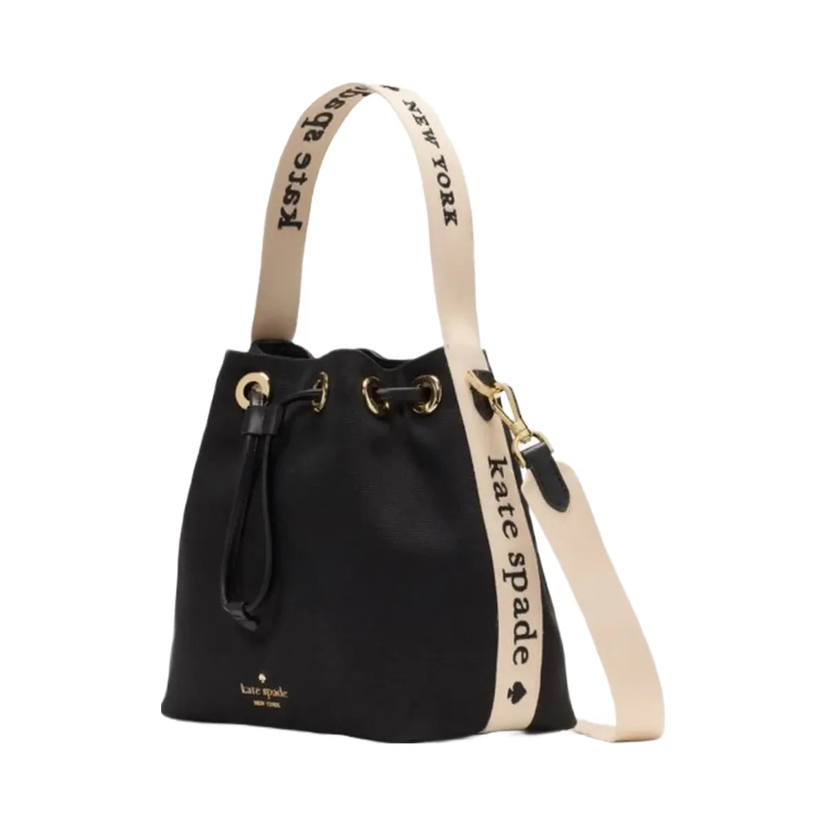 Kate Spade Kip Canvas Bucket Bag Black