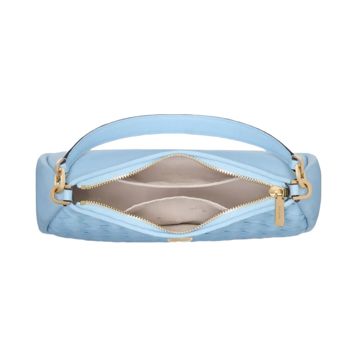 Kate Spade Kayla Woven Leather Small Convertible Shoulder Bag Montauk Blue