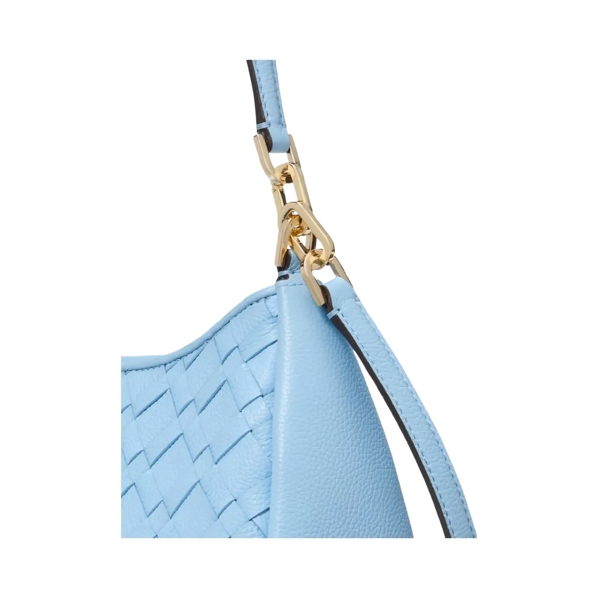 Kate Spade Kayla Woven Leather Small Convertible Shoulder Bag Montauk Blue