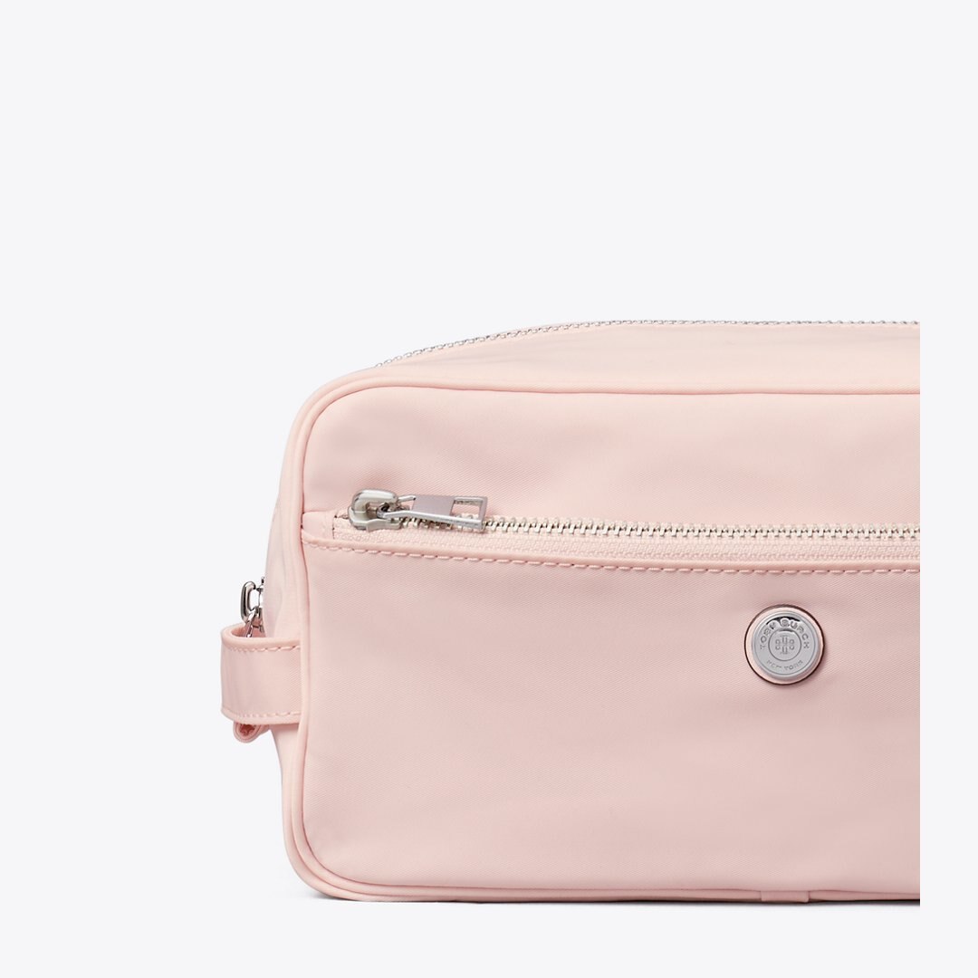 Tory Burch Large Twist Cosmetic Case Rose