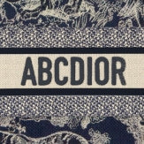 Saddle bag Blue Dior Oblique embroidery