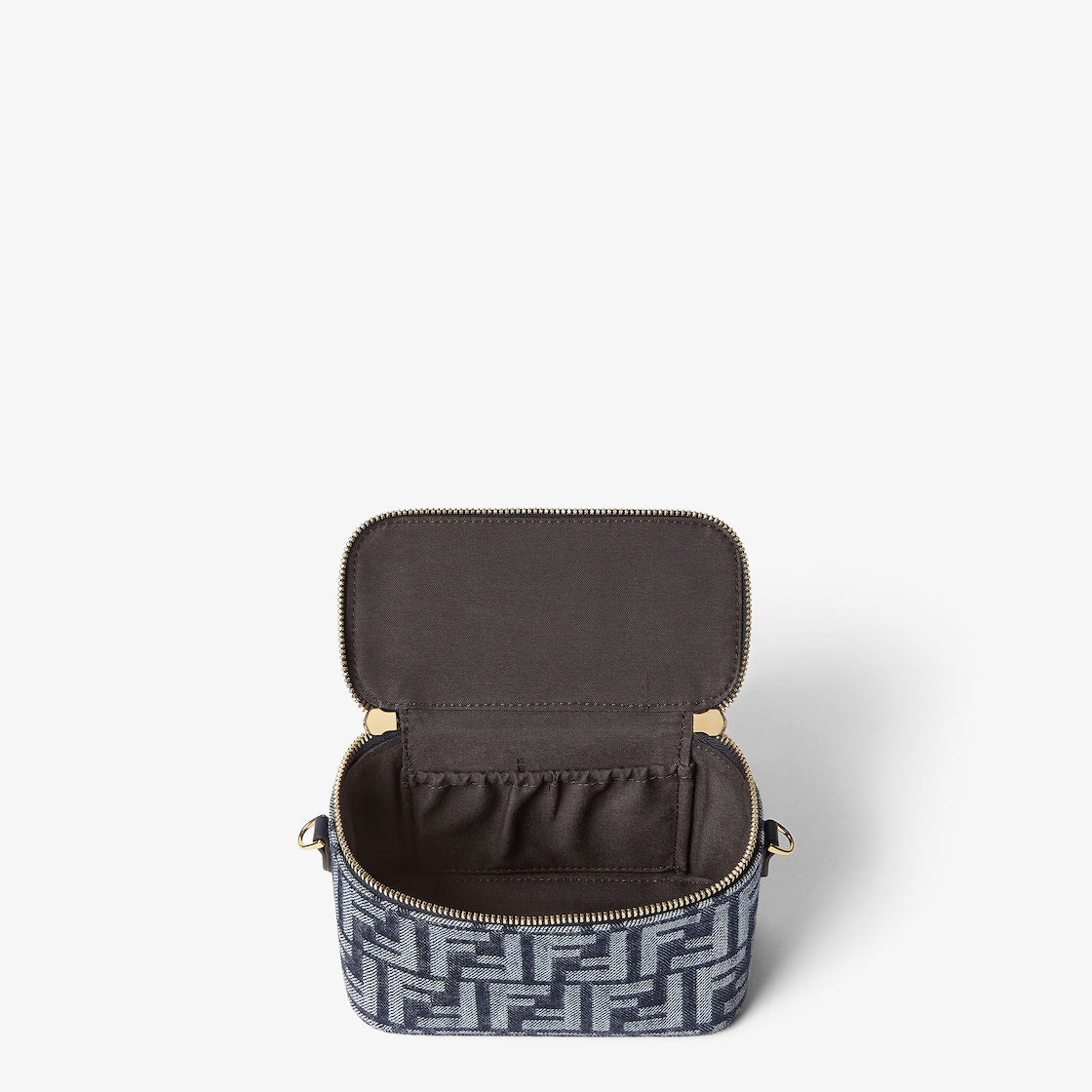Fendi Vanity Dark blue denim-effect FF jacquard mini-bag
