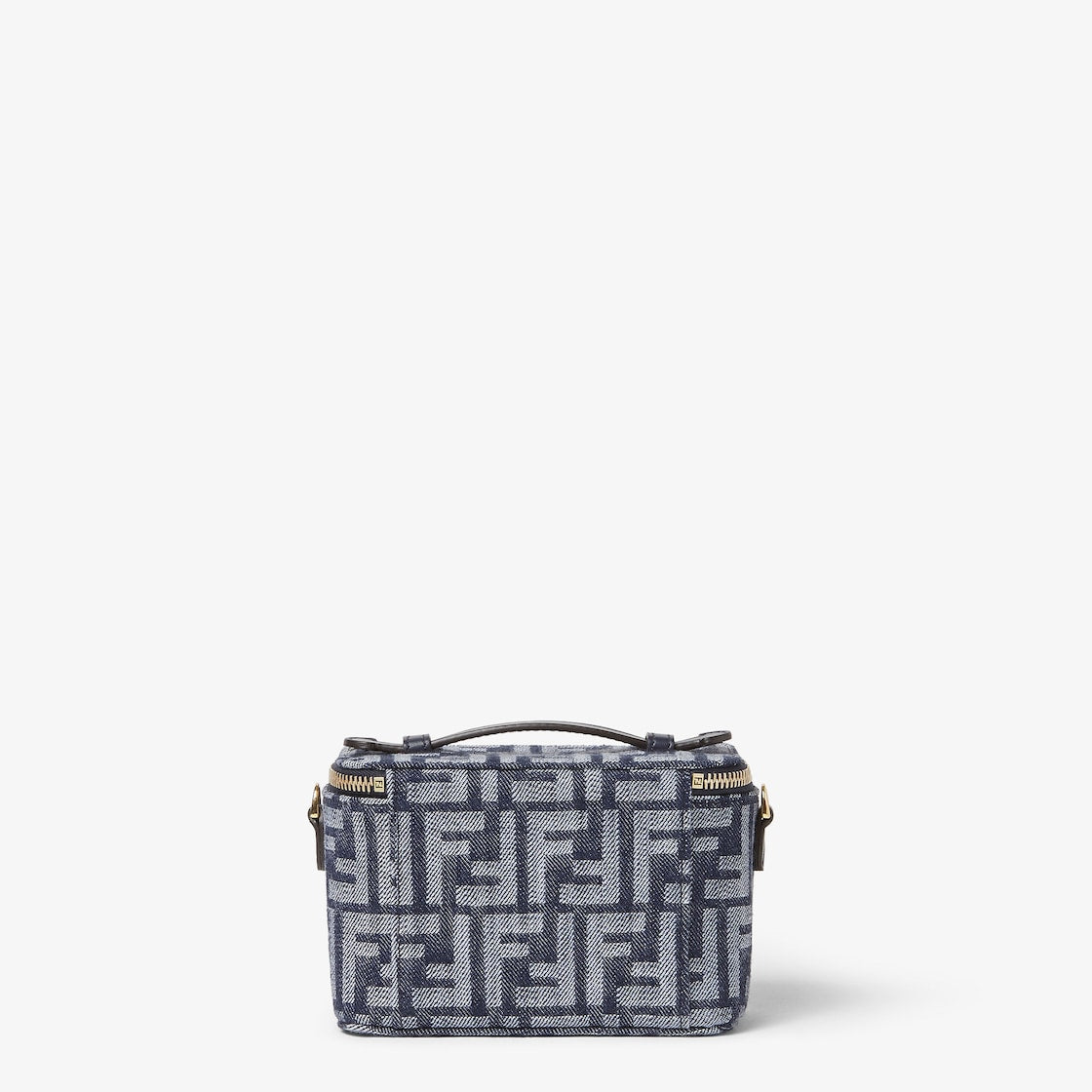 Fendi Vanity Dark blue denim-effect FF jacquard mini-bag