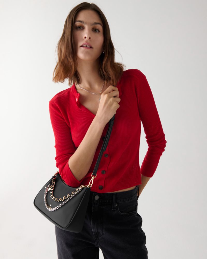 KateSpade Margot Nylon Convertible Shoulder Bag Black