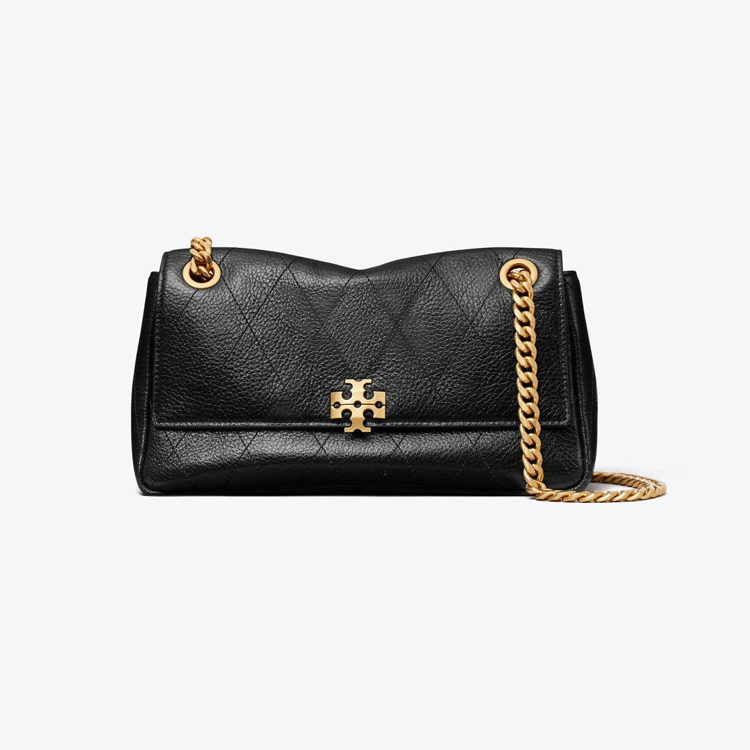 Tory Burch Small Charlie Quilted Shoulder Bag Black