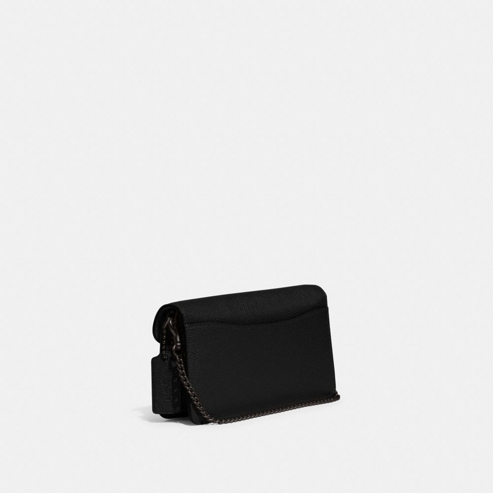 Coach Tabby Chain Clutch Pewter Black
