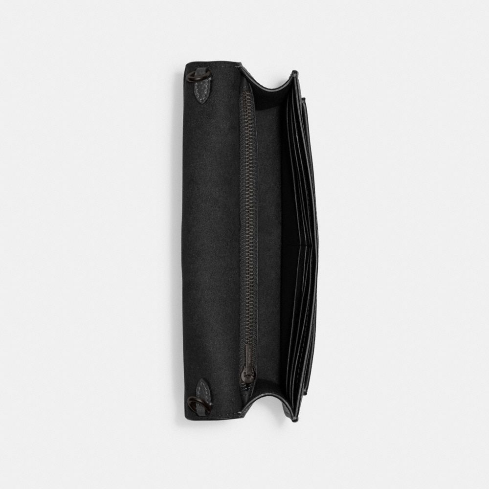 Coach Tabby Chain Clutch Pewter Black
