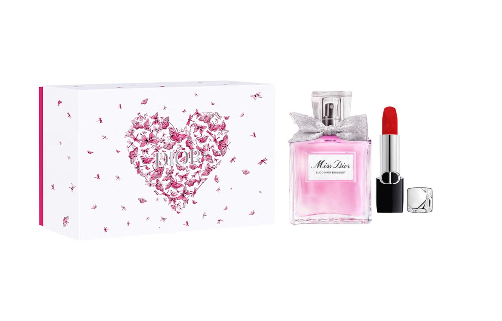 Dior Floral Red Lipstick Perfume Sets Eau De Toilette Pea Lemon 30Ml 3 5G 50Ml 3 5G