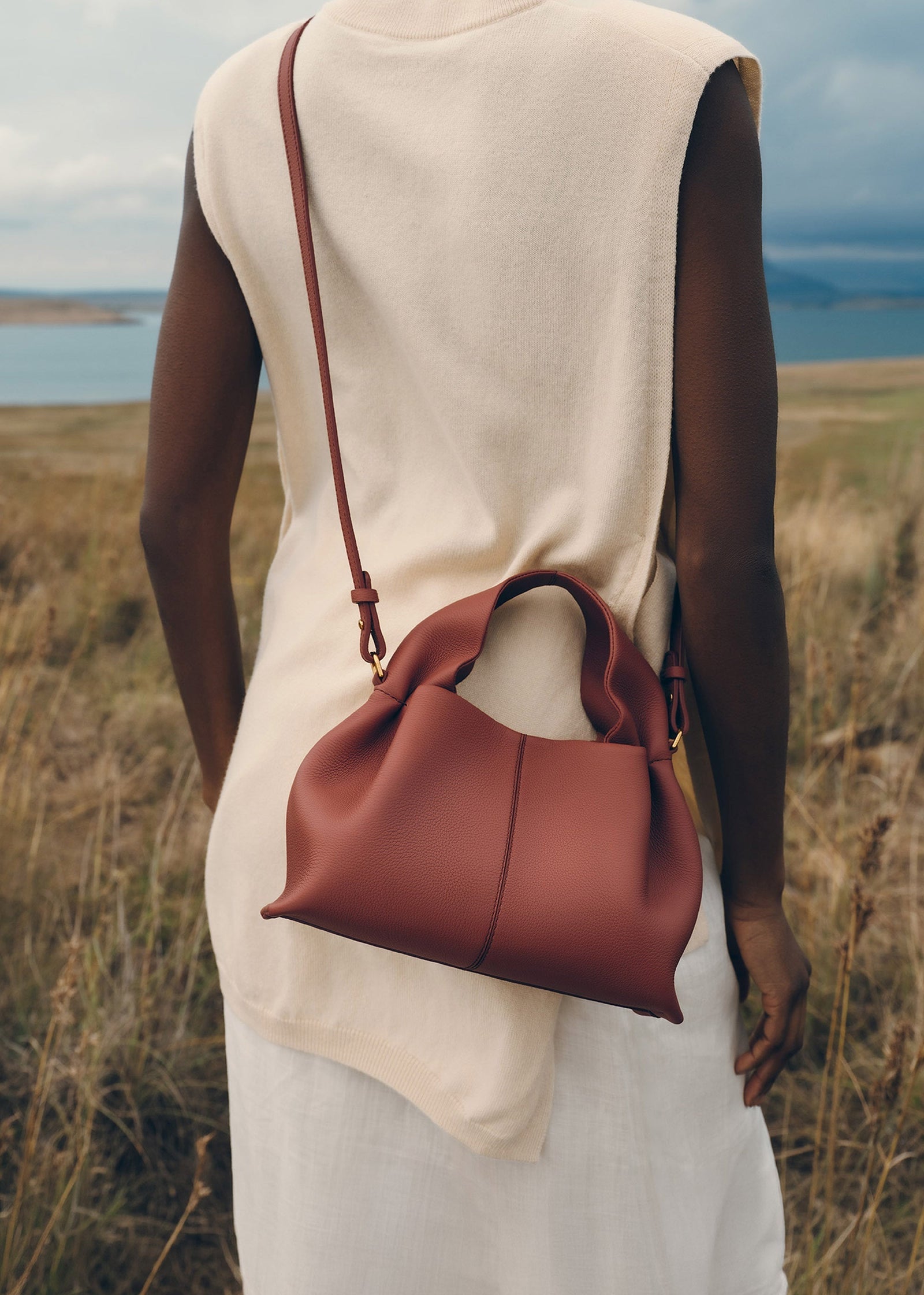Polene Numero Neuf Mini Textured Terracotta