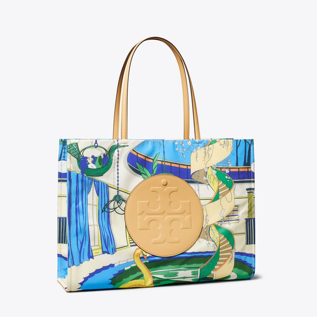 Tory Burch Ella Printed Tote The Pool Blue