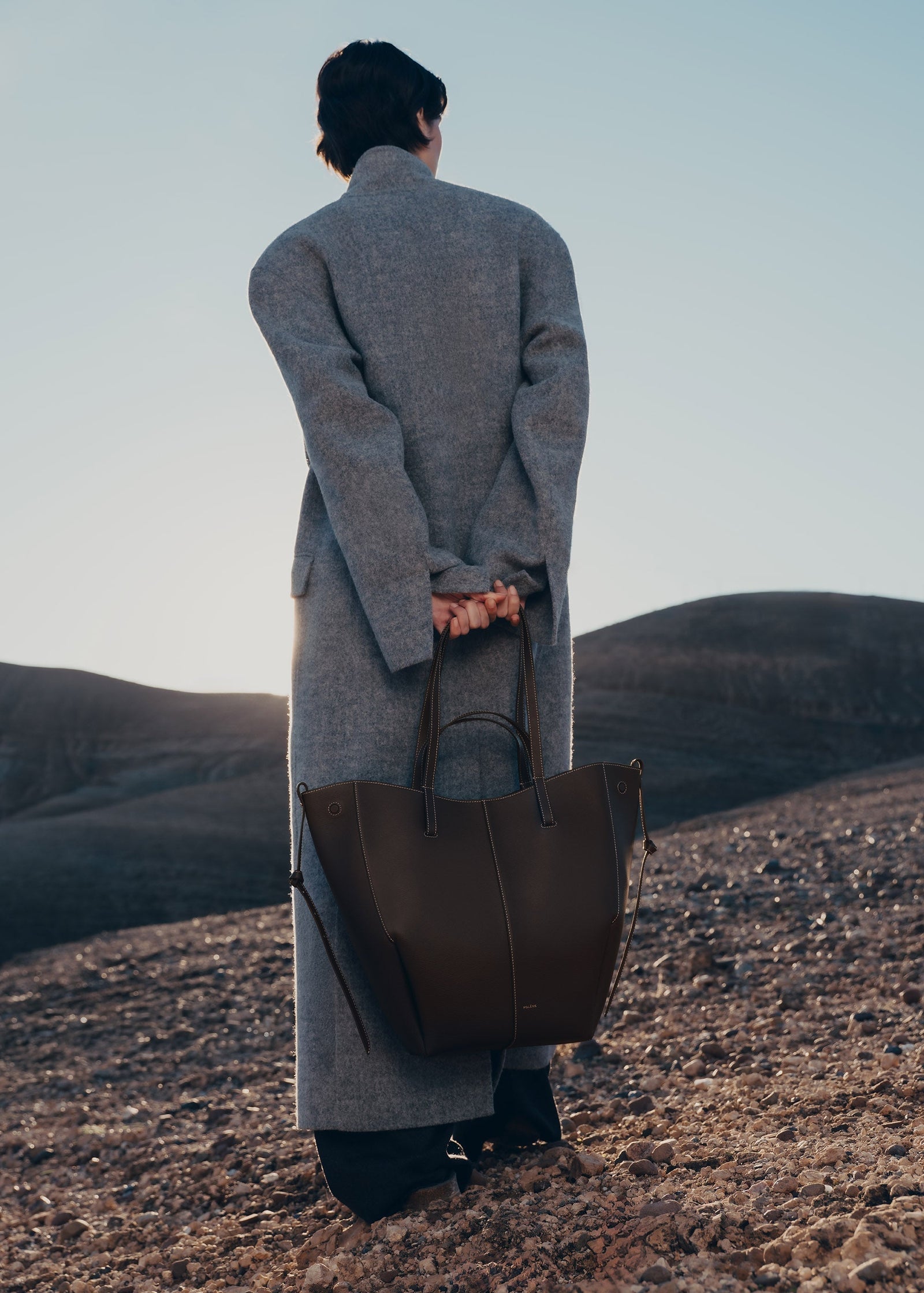 Polene Cyme Tote Textured Ebony
