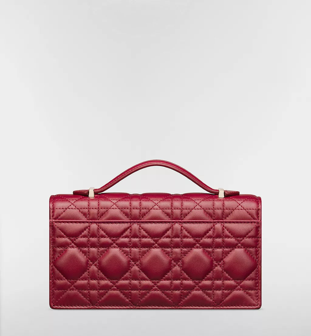 Cherry-red lambskin with Cannage motif