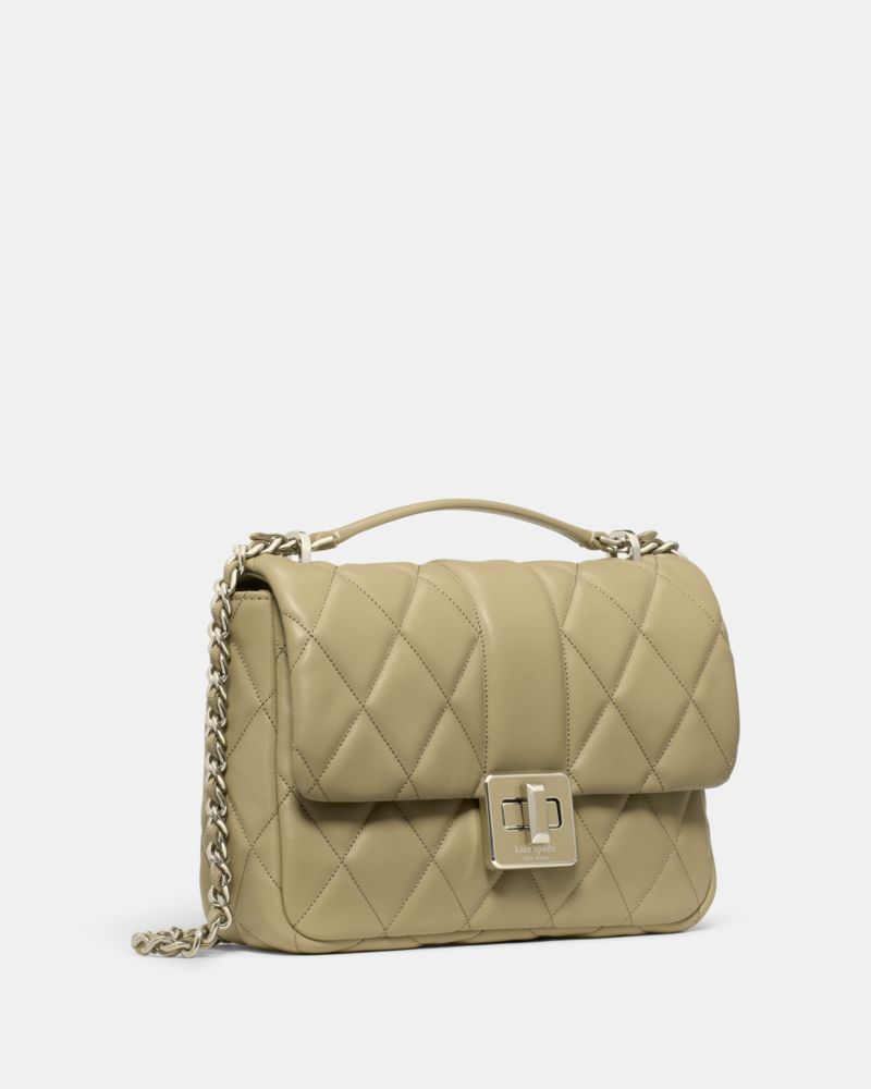 KateSpade Carey Quilted Small Flap Crossbody Elm