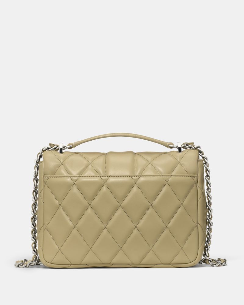 KateSpade Carey Quilted Small Flap Crossbody Elm