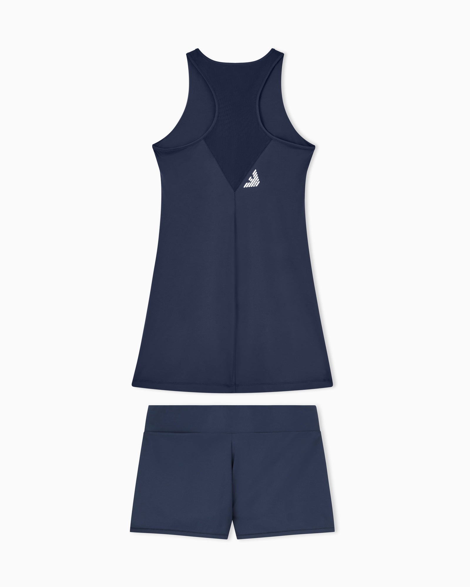 EA7 Ventus dress with mesh back and matching shorts Tennis Pro