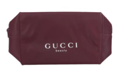 GUCCI Luxury Dark Red Makeup Bag - Portable and Organizable
