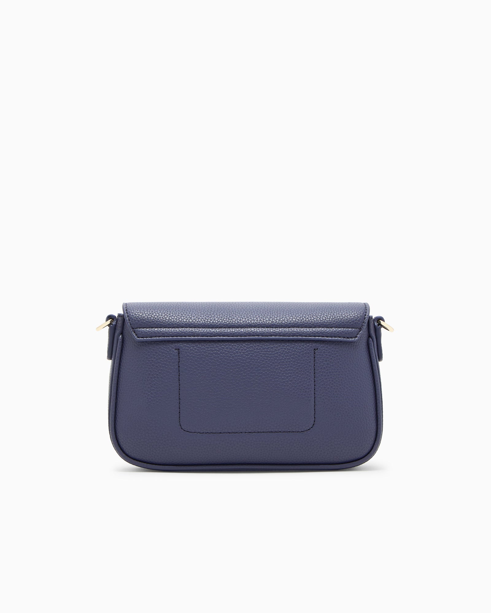 Emporio Armani Wallet on chain with pebbled texture and adjustable strap