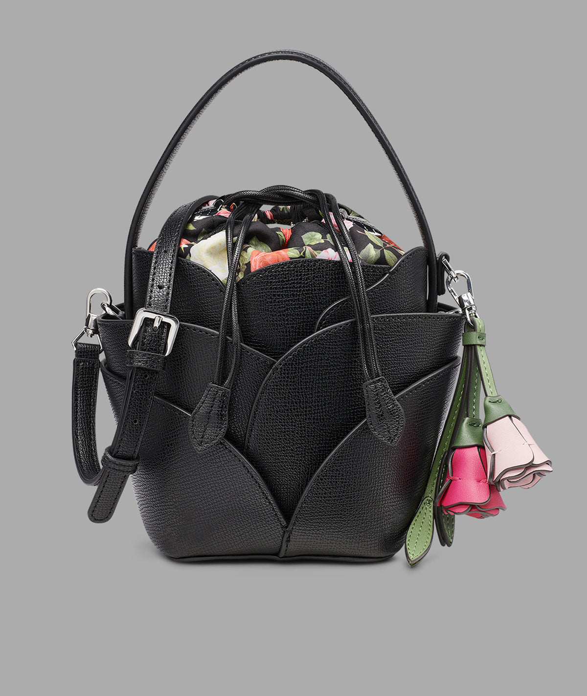 KarlLagerfeld Ikon flower bucket bag black
