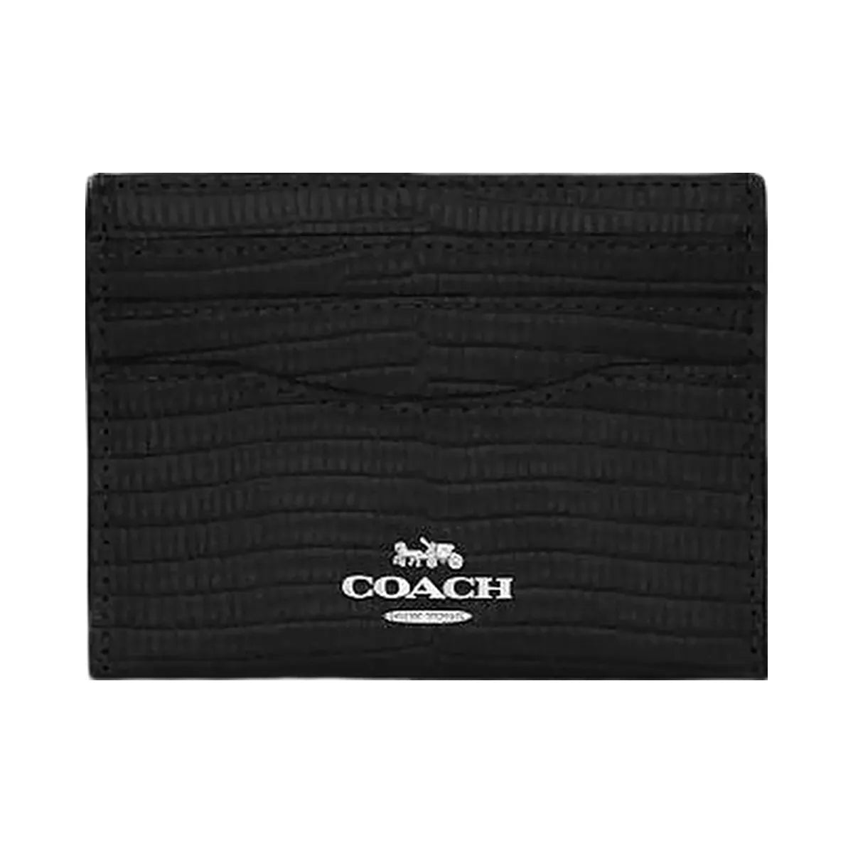 Coach Slim Id Card Case Novelty Leather-Silver-Black