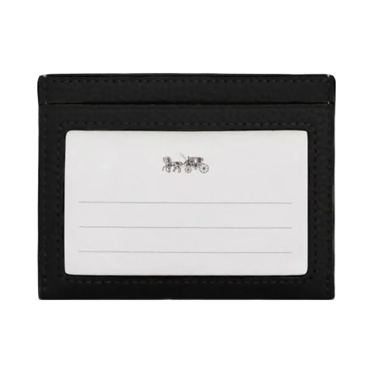 Coach Slim Id Card Case Pebbled Leather-Black