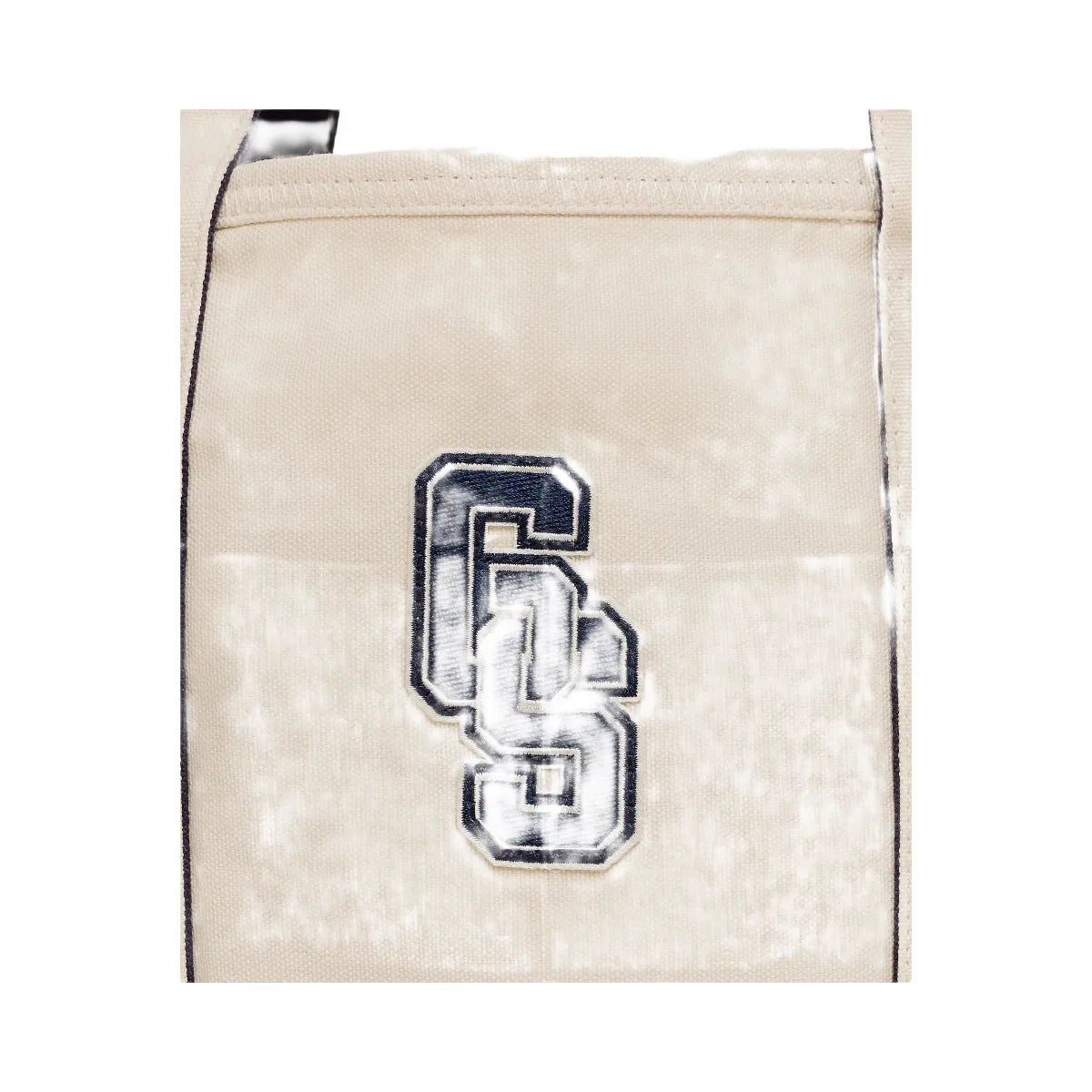 Gymshark Collegiate Mini Tote Bag "Heavy Blue Oat White Athletic Burgundy"