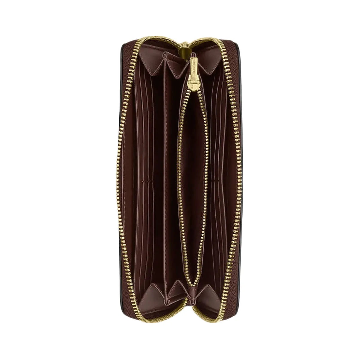 Coach Long Zip Around Wallet Calf Leather-Gold-Maple
