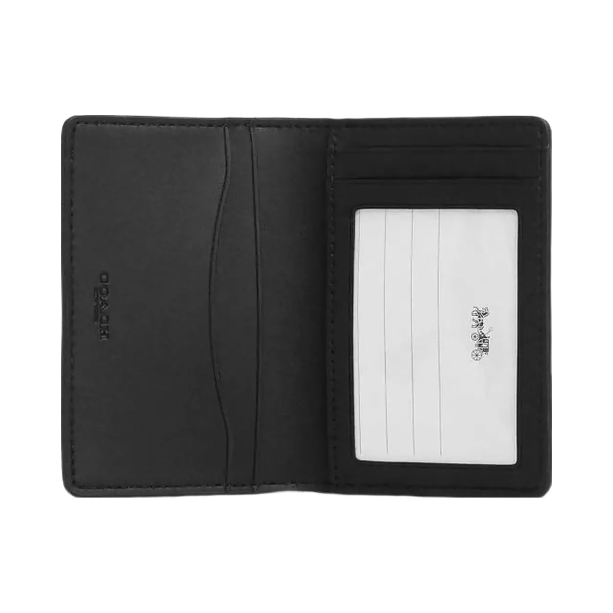 Coach Id Wallet In Signature Canvas Signature Canvas-Tan & Black
