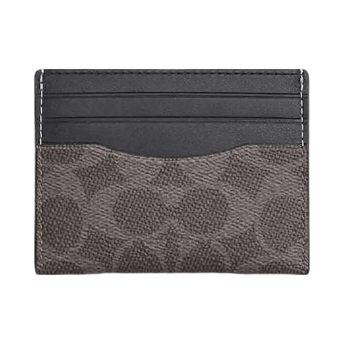 Coach Slim Id Card Case In Signature Canvas Signature Canvas-Grey-Charcoal