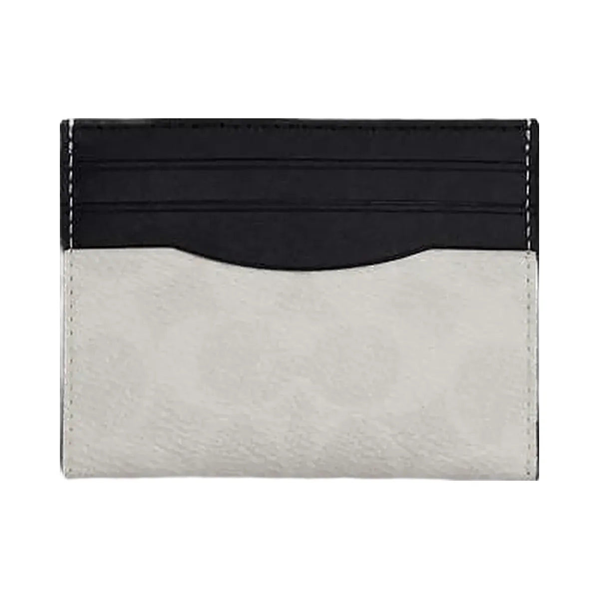 Coach Slim Id Card Case In Signature Canvas Signature Canvas-Chalk & Black